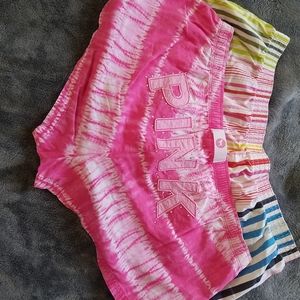 PINK VICTORIA'S SECRET cozy bed shorts 3 pairs